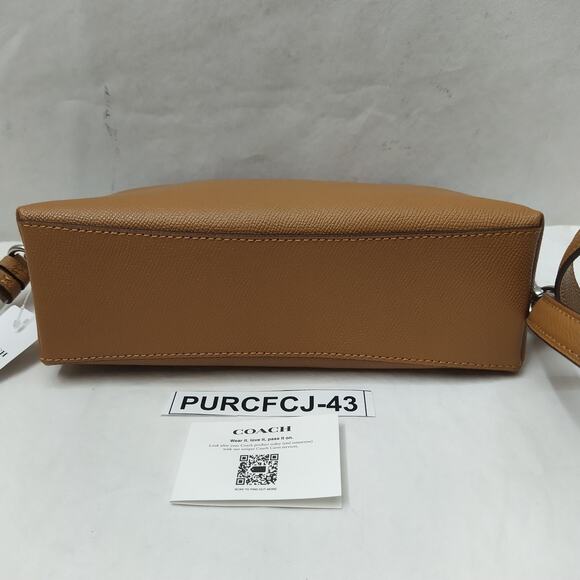 Coach Brown Leather Zipper Closure Crossbody Bag - NWT $328 - Picture 9 of 16